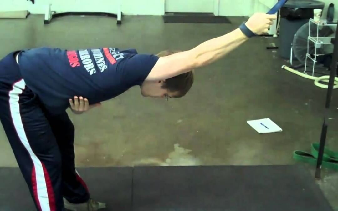MOvember Day 24:  Banded Lat Stretch
